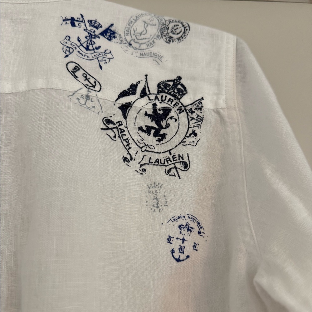 Ralph Lauren White Linen Shirt - Picture 5 of 5